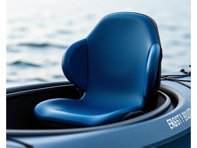Close-up of an adaptive kayak seat with specialized back and side supports.
