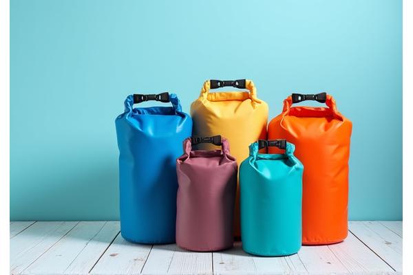 Assortment of colorful waterproof dry bags